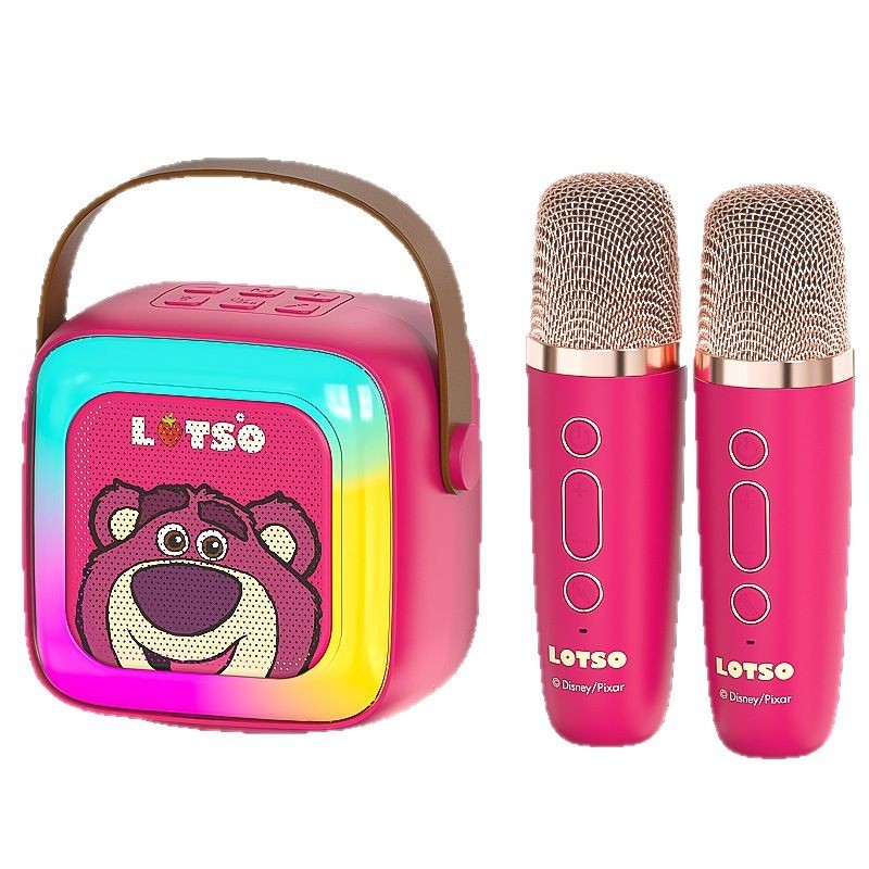 ディズニーの売れ筋新作デュアルマイク子供用合唱ワイヤレスBluetoothスピーカーポータブルオーディオにはサウンドカードが付属しています|undefined
