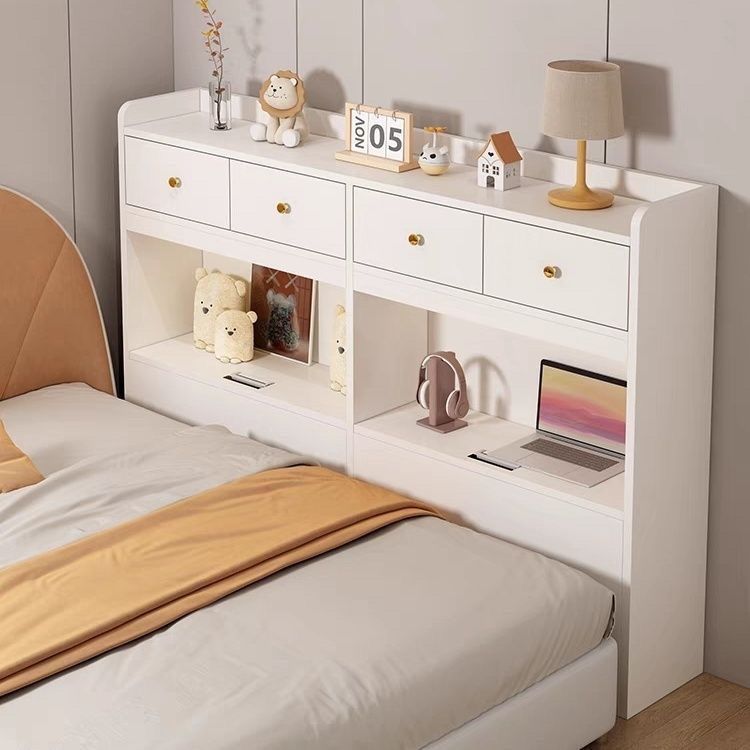 Modern Simple Bedside Cabinet Bedroom Bedside Bookcase Storage Cabinet Wall-Mounted Narrow Storage Cabinet Bedside Cabinet Wood