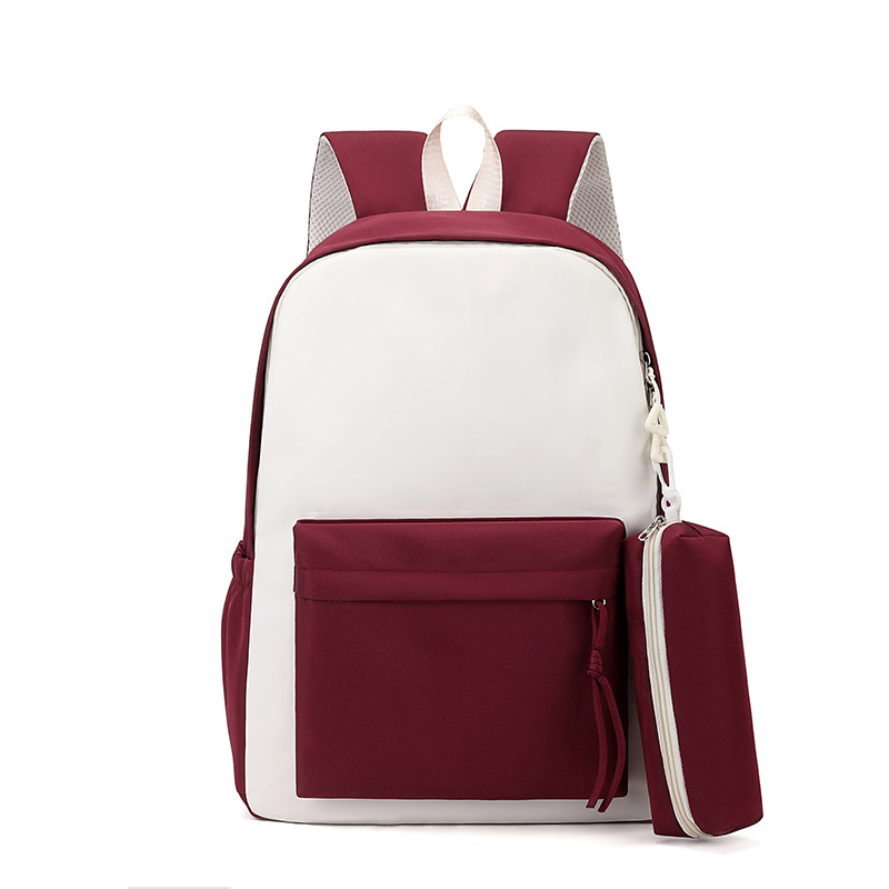 Mochila de estudiantes de secundaria, logotipo personalizado, mochila de viaje al aire libre coreana, mochila de gran capacidad para niños, mujer