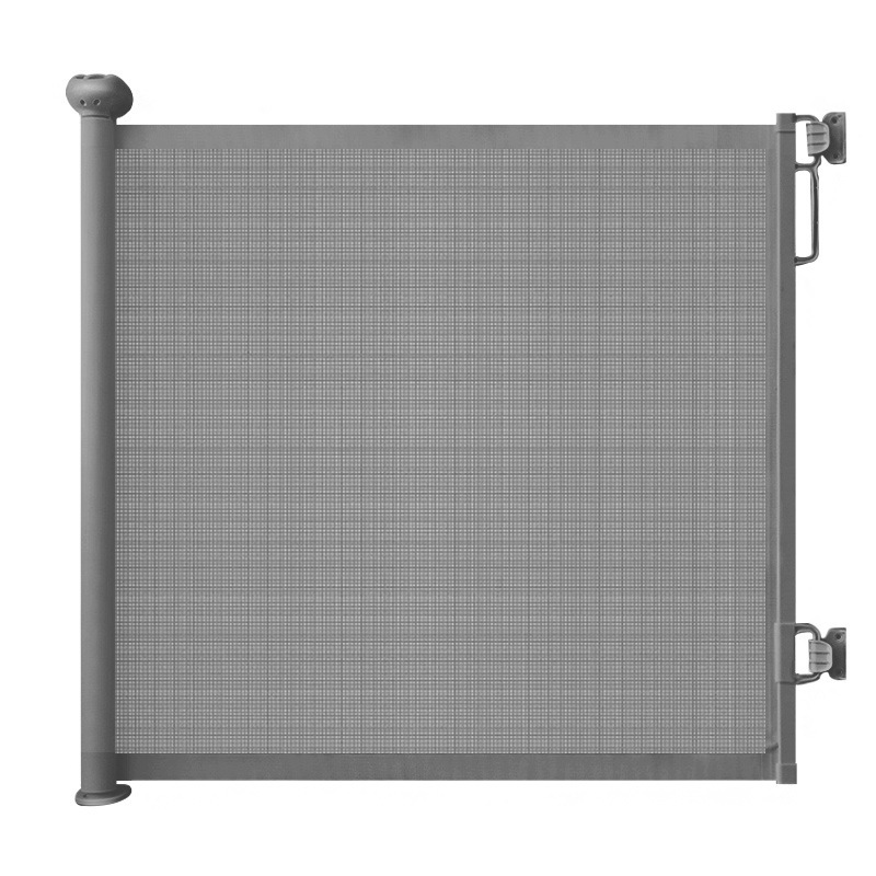 Valla extensible para mascotas, sin perforar, ideal para escaleras o puertas, cerca retráctil doméstica resistente