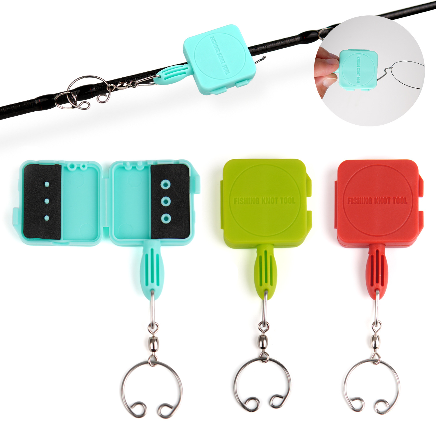 鱼钩绑钩器，鱼线快速打结器，钓鱼绑线工具