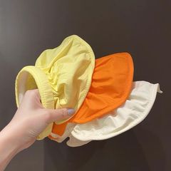 Children's Hat Summer Sun Protection Unbrimmed Hat Girls Stylish Sun Hat Wide Brim UV Protection Shell Hat