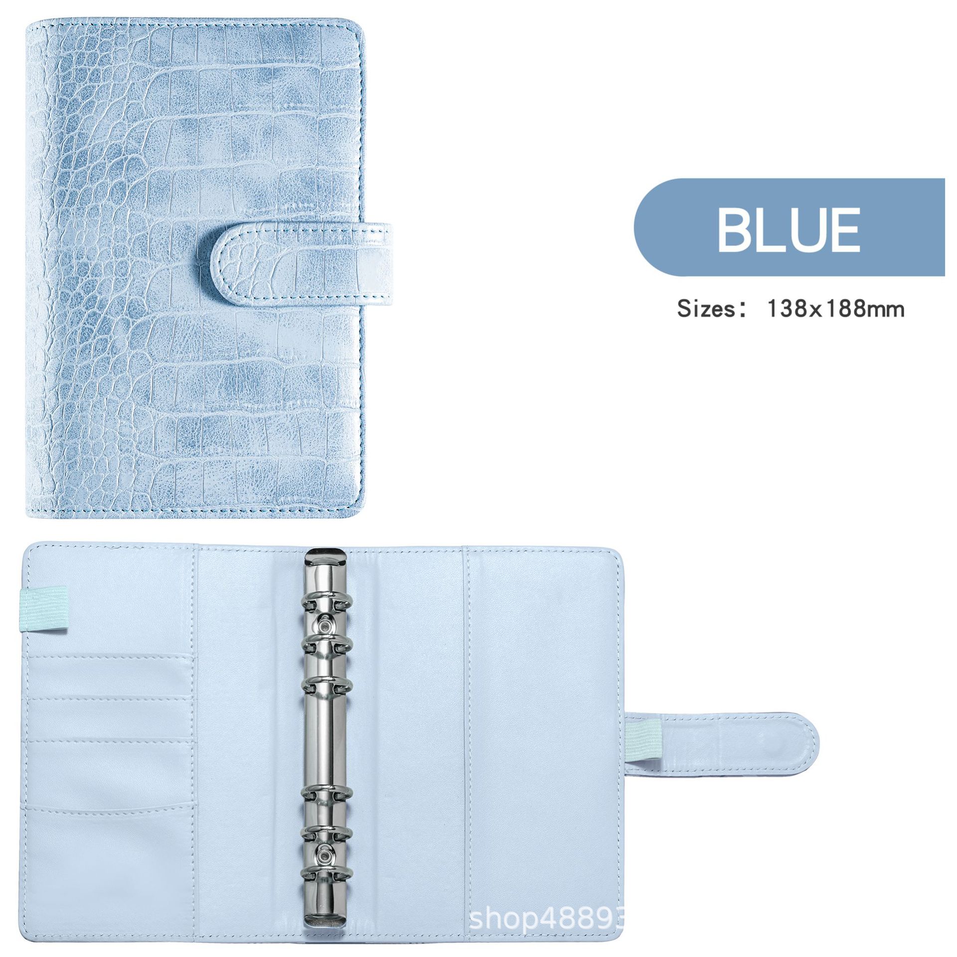 Patrón de cocodrilo-azul (concha única)