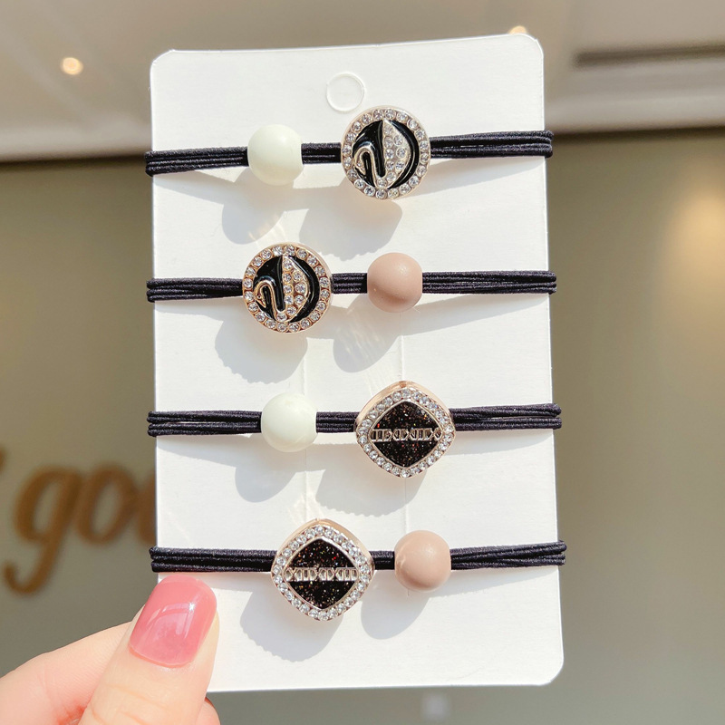 Korean Edition new pattern Hairdressing High elasticity Hair tie Elastic Hair rope Hairpin Ponytail Tousheng Jewelry wholesale