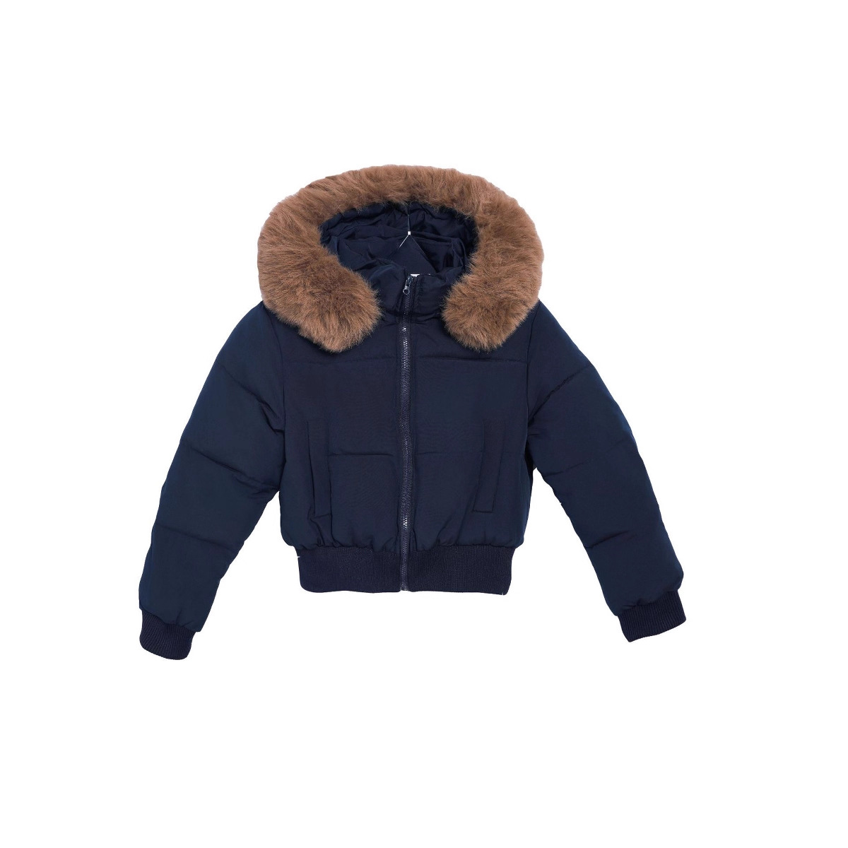 foreign trade navy blue design hooded fur collar down jacket women‘s winter new thickened warm short cotton-padded jacket