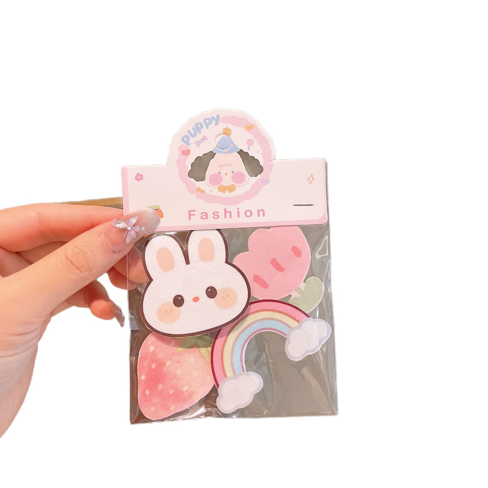 Pegatinas mágicas de dibujos animados para niños pegatinas velcro bebé fruta adorable animal pieza de cabello magical post pegatinas de cabello para mujeres