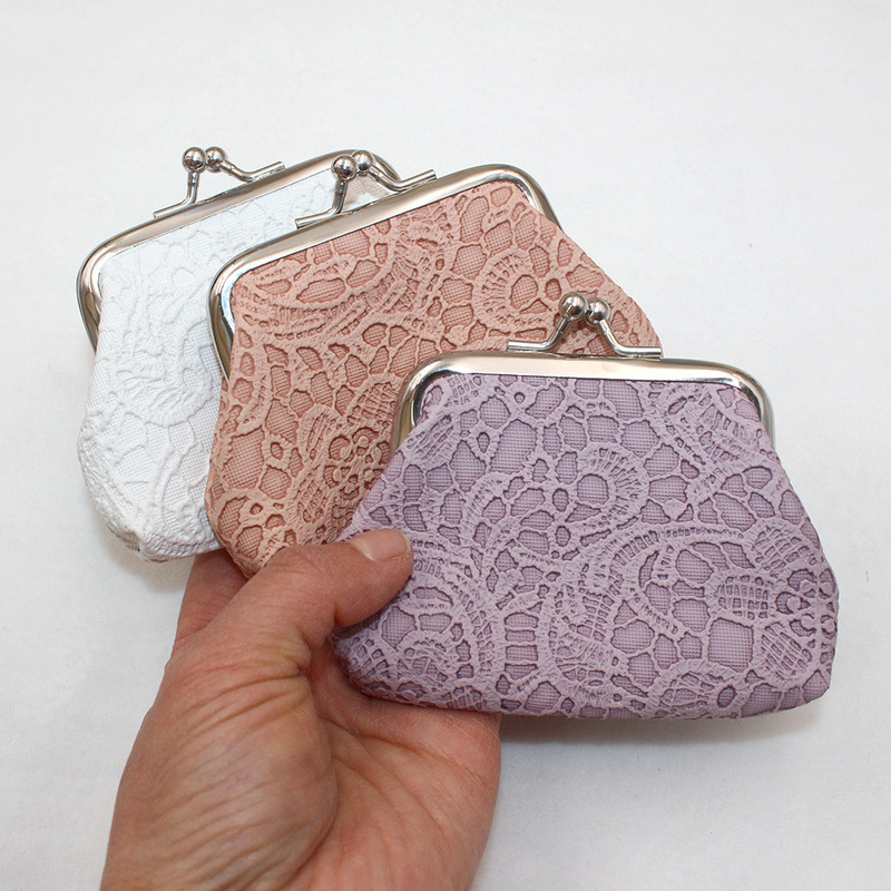 Cross-border New PU Lace Coin Purse Embossed Cute Mini Coin Bag Small Objects Storage Bag Cross-border New PU Lace Coin Purse Embossed Cute Mini Coin Bag Small Objects Storage Bag