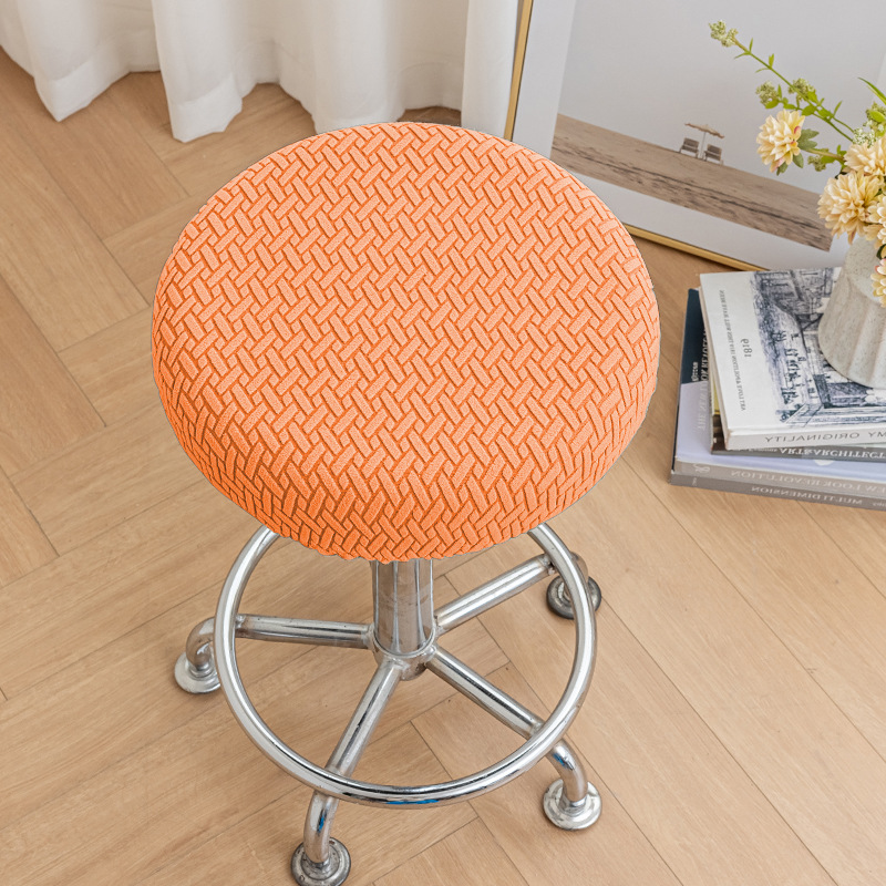 Taburete redondo antideslizante cubierta de silla cubierta de banco cubierta de bar de belleza silla giratoria cubierta de tela redonda todo incluido