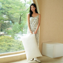 吊带睡裙夏季女莫代尔带胸垫薄款纯欲风性感大码夏天无袖背心睡衣