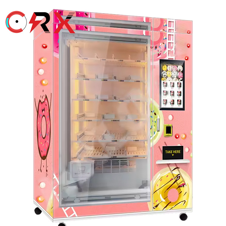 全自动冷藏蛋糕自动售卖机 甜品蛋糕无人自助售货户外扫码贩卖机