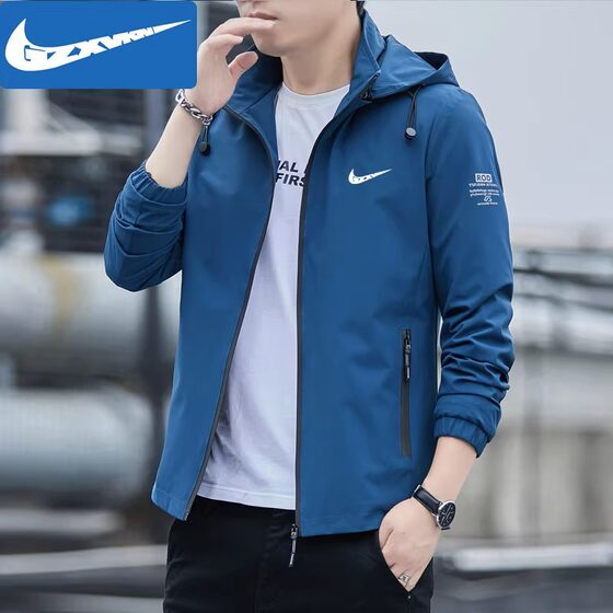 A generation of hair brand men's coat spring and autumn 2024 new casual hooded jacket men handsome Joker men