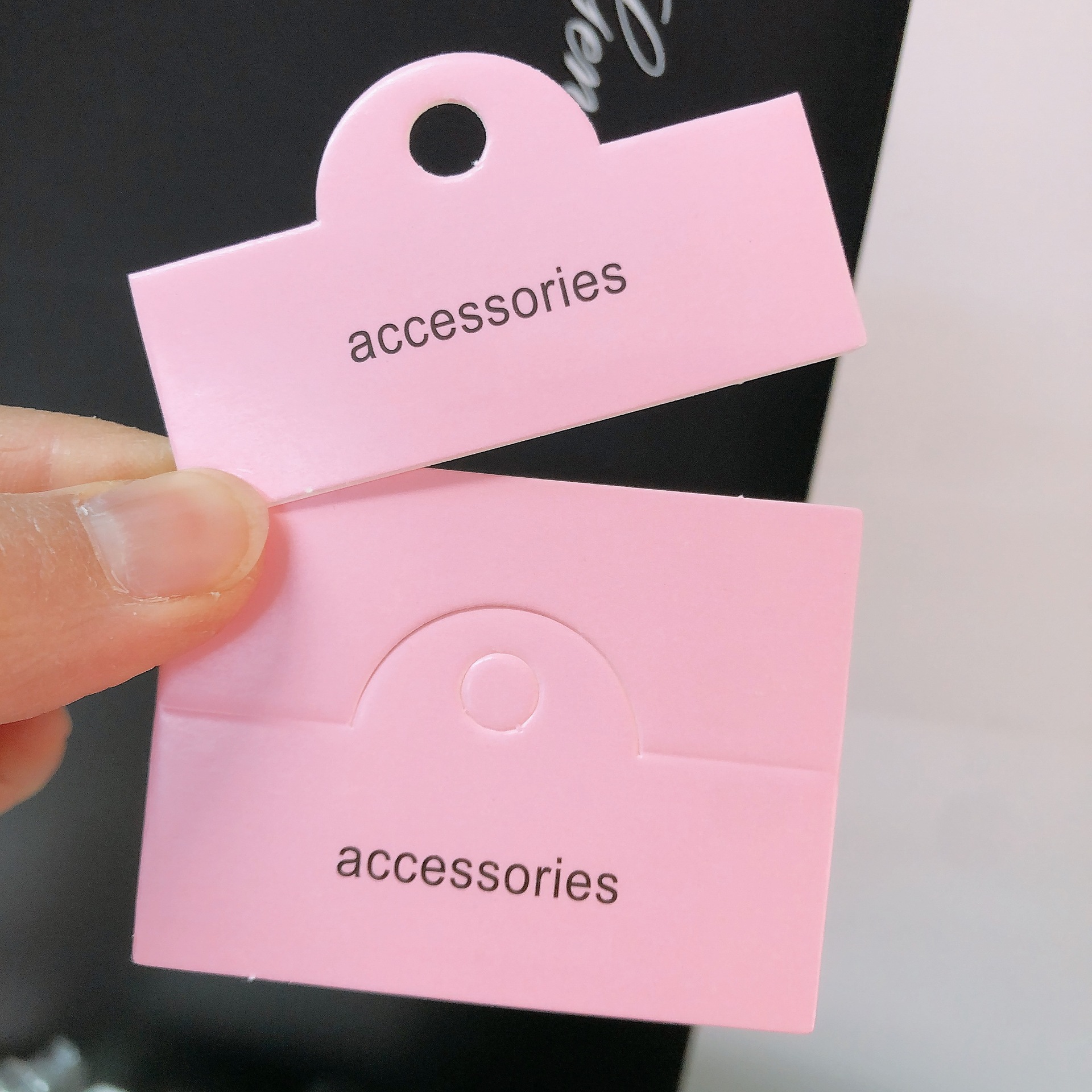 6.4x5cm pink card paper