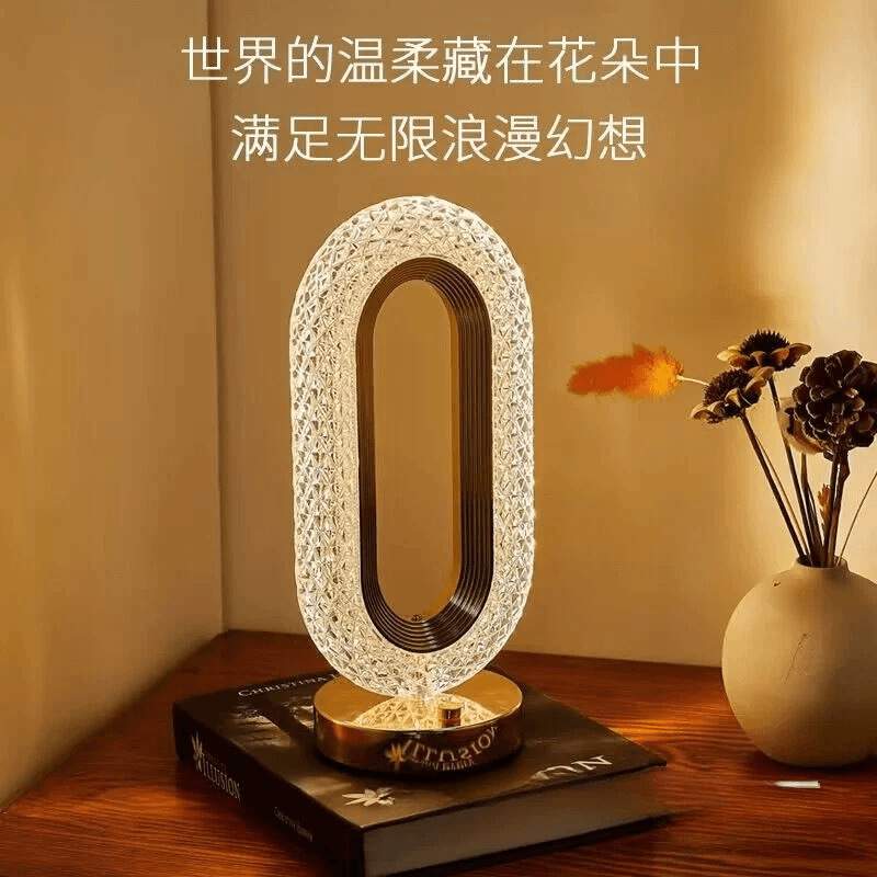 Luz de cristal de lujo lámpara de escritorio dormitorio de cabecera de cama de alto nivel decoración de pista creativa sala de estar toque luz nocturna led luz nocturna