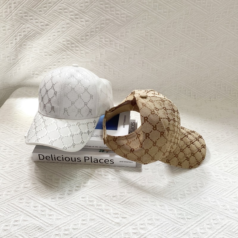 Cappellino da baseball jacquard lettera diamante cappello sole_voghion.com