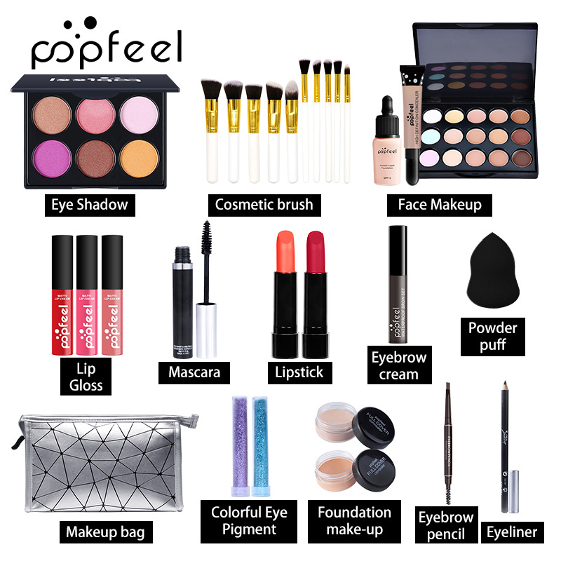 1000g Weight Makeup Set Type Of Cosmetics Paste Material Multicolor Pattern Elegant, Glam, Punk Style Elegant Glam Punk Multicolor Paste Makeup Set 12