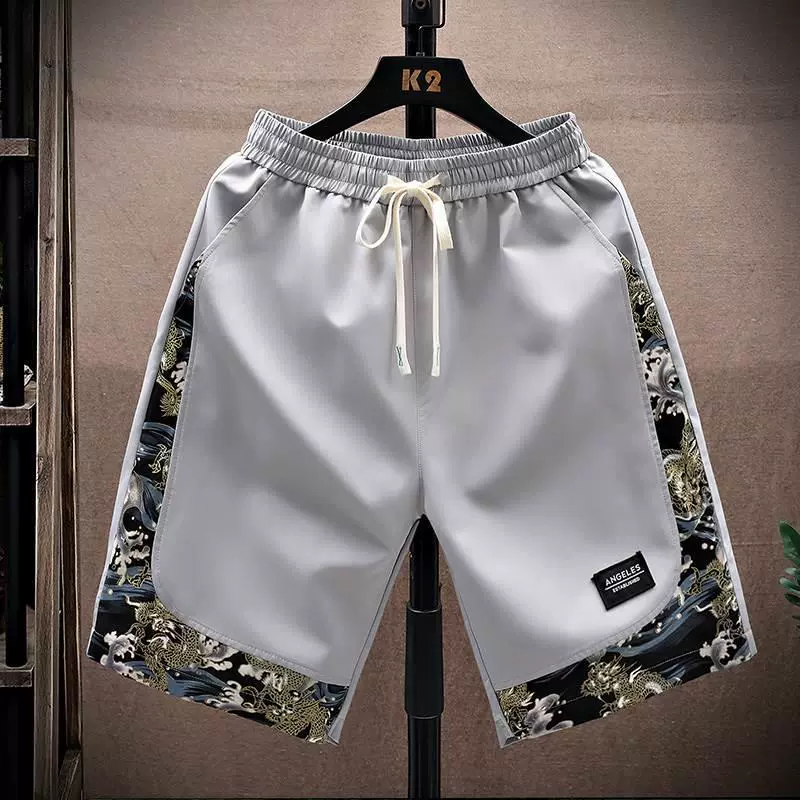 Мужские спортивные летние шорты, универсальные штаны, китайский стиль, oversized, плюс размер