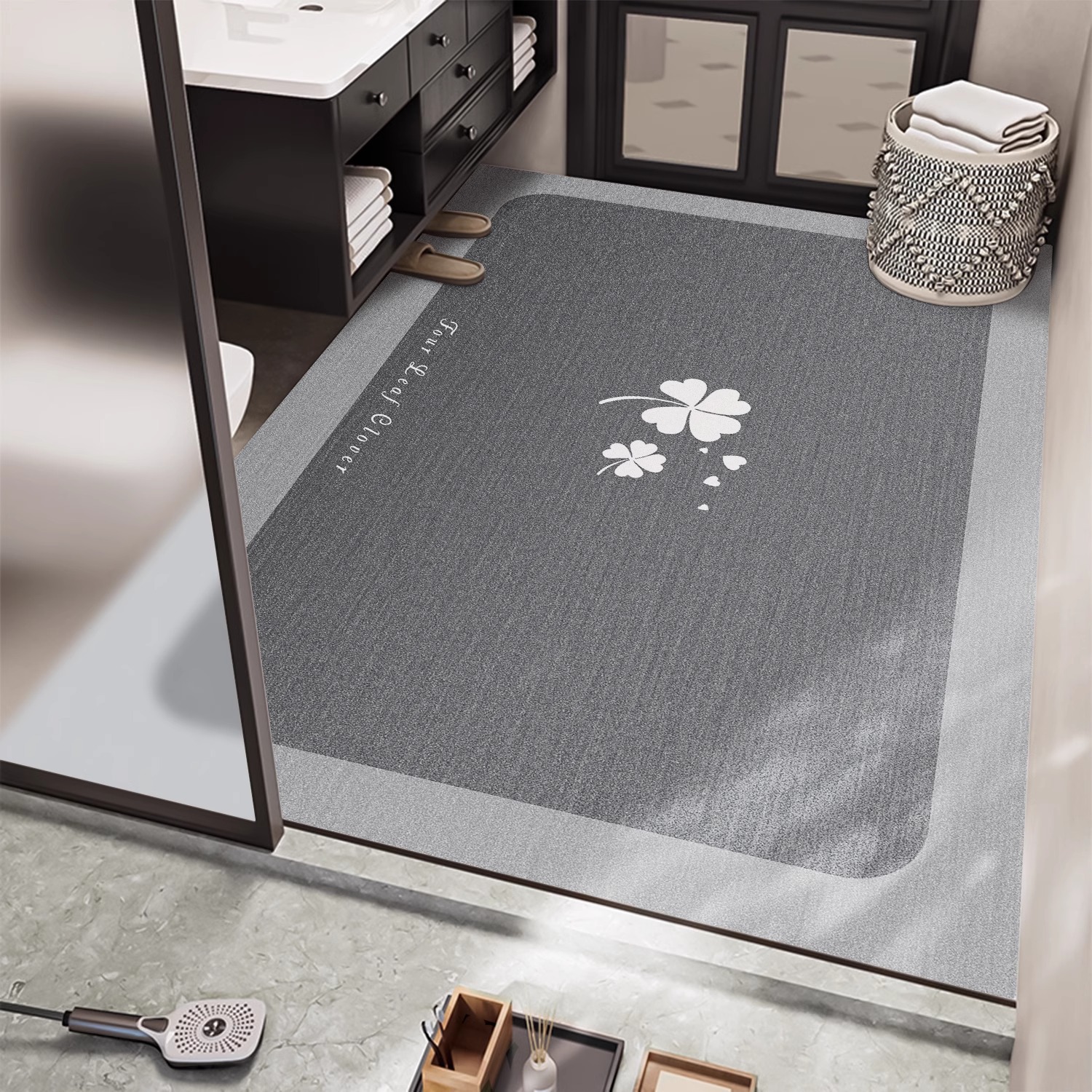 Alfombrillas de baño Alfombrillas de entrada de inodoro antideslizantes y absorbentes de agua