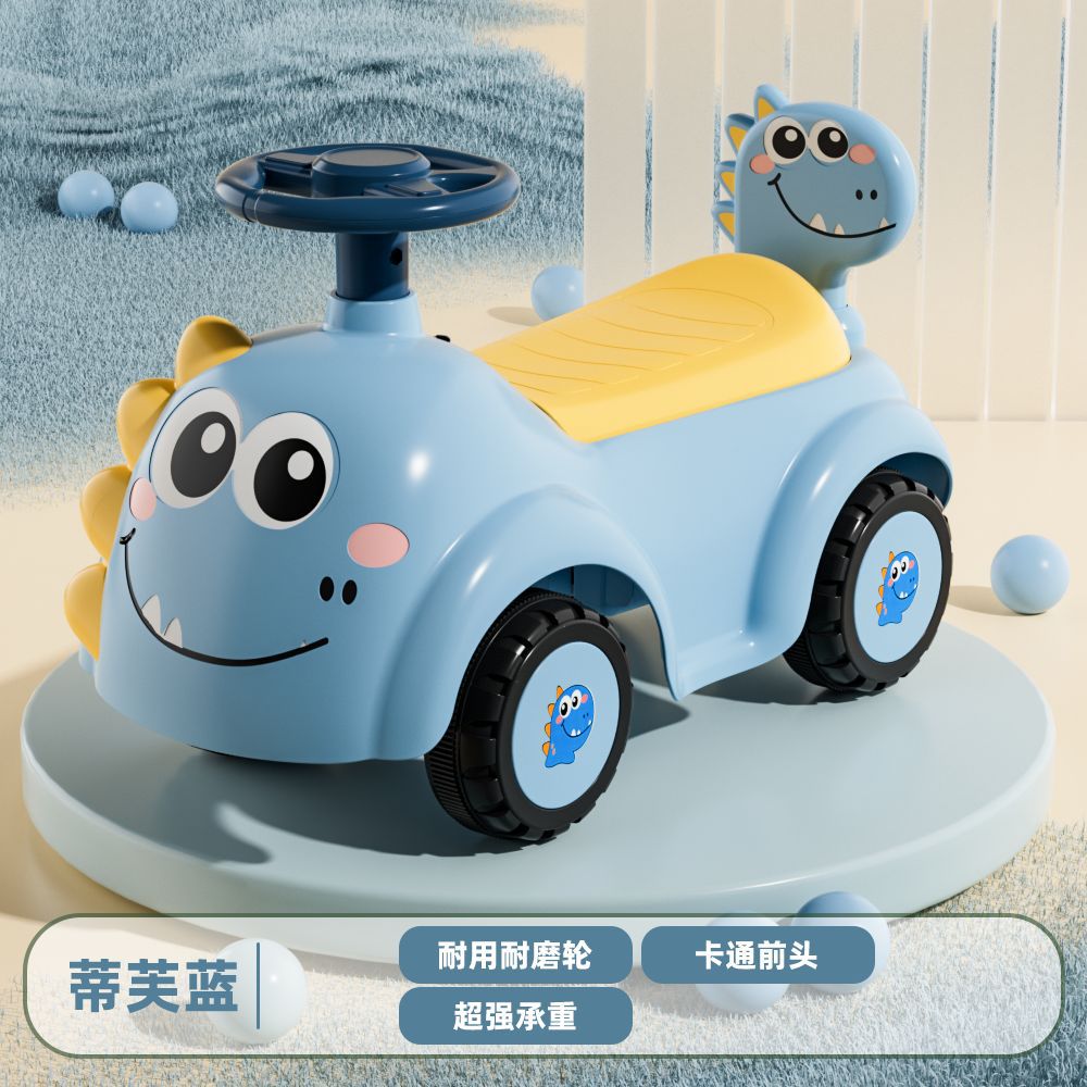 Carrito de Equilibrio Infantil 1-3 Años de Plástico, Antivuelco, Engrosado para Bebés