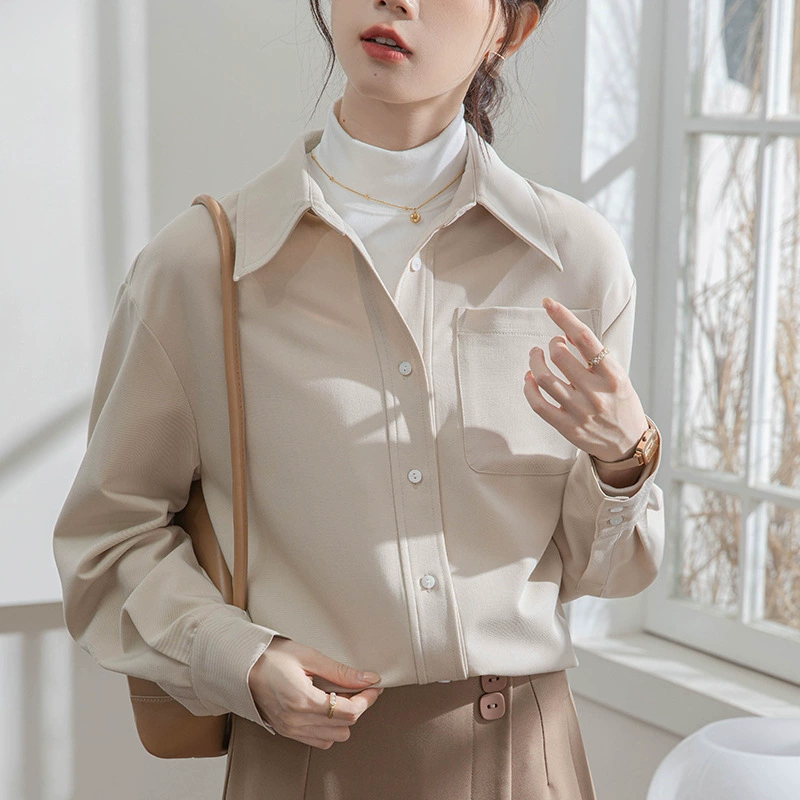 2024 Реальный выстрел новый белый с длинными рукавами рубашка с длинными рукавами