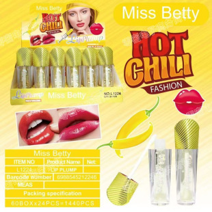 Cross-Border Hot Product Miss Betty Fashionable Lip Gloss Lip Oil Non-Stick Cup Non-Fading Non-Sticky Glitter Lip Oil