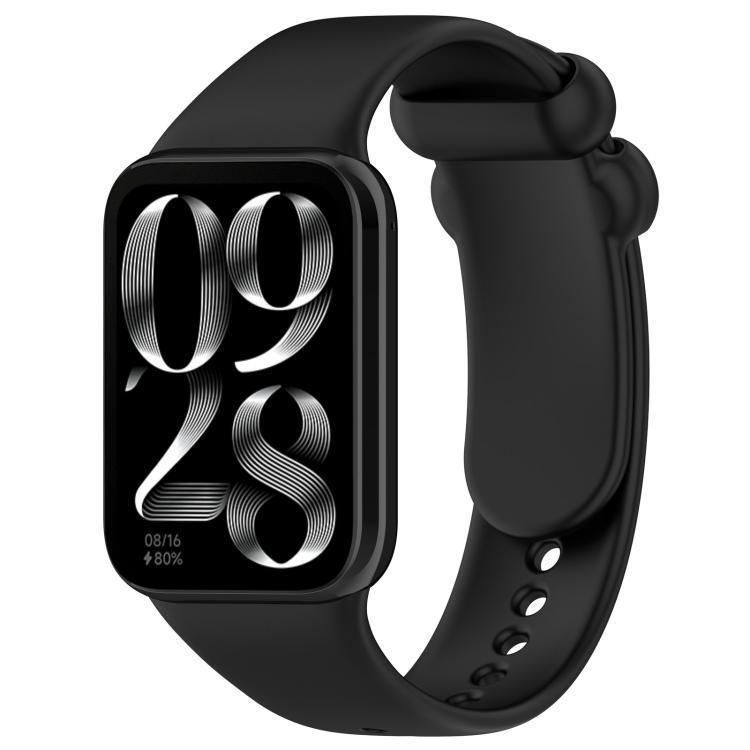 xDfind pulsera de silicona de botón negro sólido para Redmi Watch 6 / Watch 5 / Watch 4 / Xiaomi pulsera 9 Pro