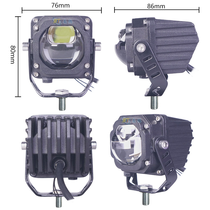 lámpara de automóvil super brillante led faro de motocicleta faro de luz alta lente externa pavimentación lámpara auxiliar de modificación