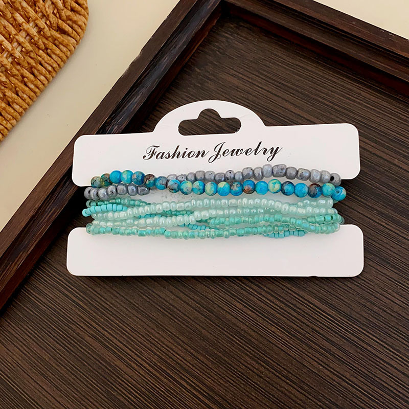 Estrellas de dopamina, gotas de aceite, cuentas de arroz, pulsera con cuentas, accesorios de pulsera dulce de verano, joyería de alta gama de nicho al por mayor