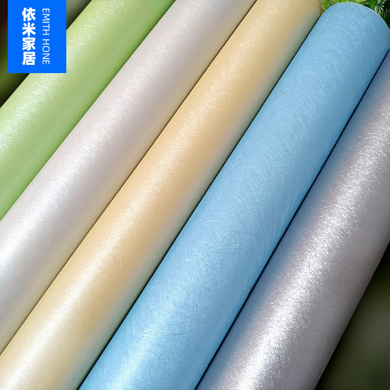 북유럽 간단한 벽지 실크 벽지 자체 접착 침실 침대 옆 핑크 장식 벽 스티커 PVC 벽 스티커
