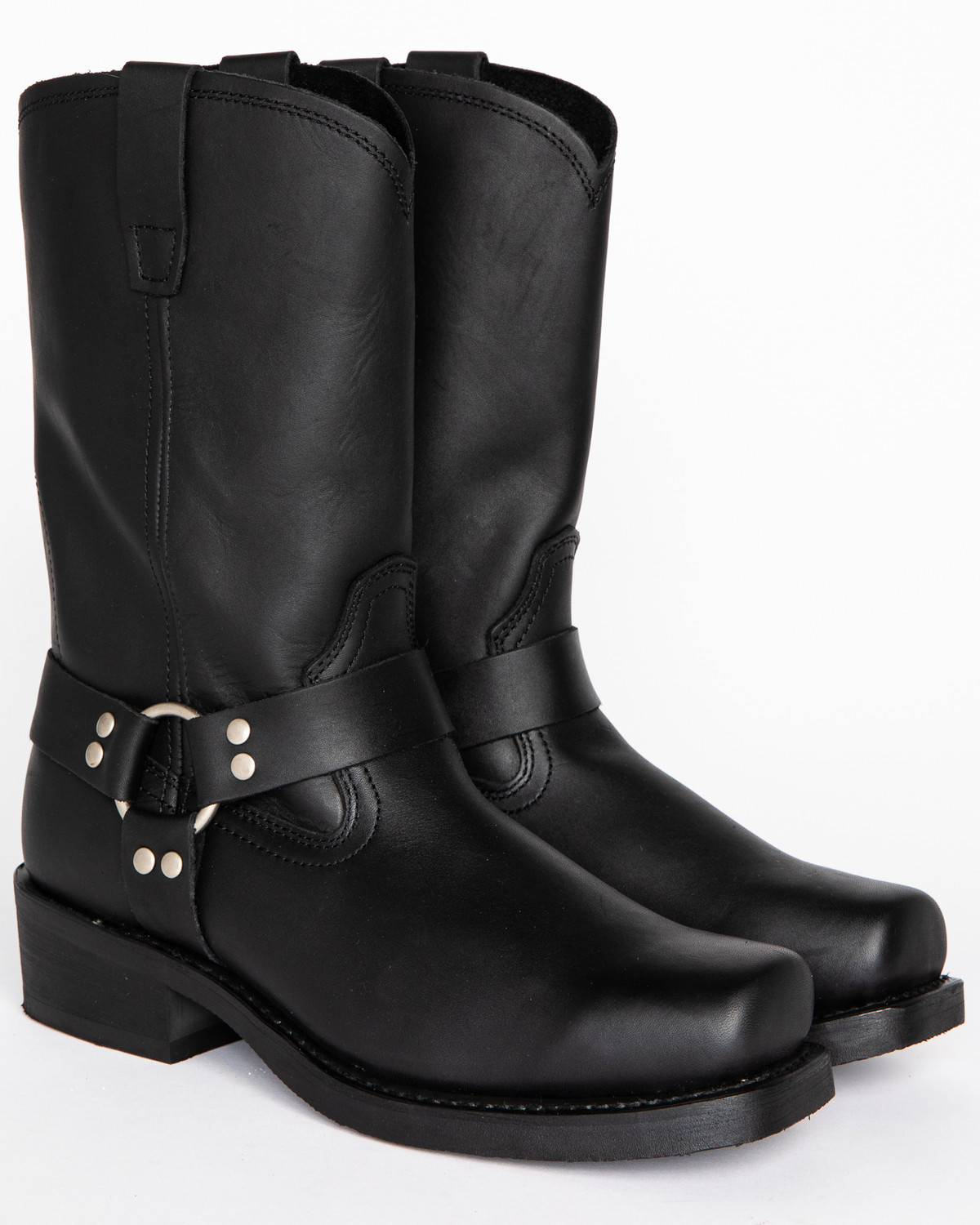 Botas de vaquero con suela de madera hechas a mano Aumento de 4,5 cm Zapatos de hombre Botas de hombre cuadradas_voghion.com
