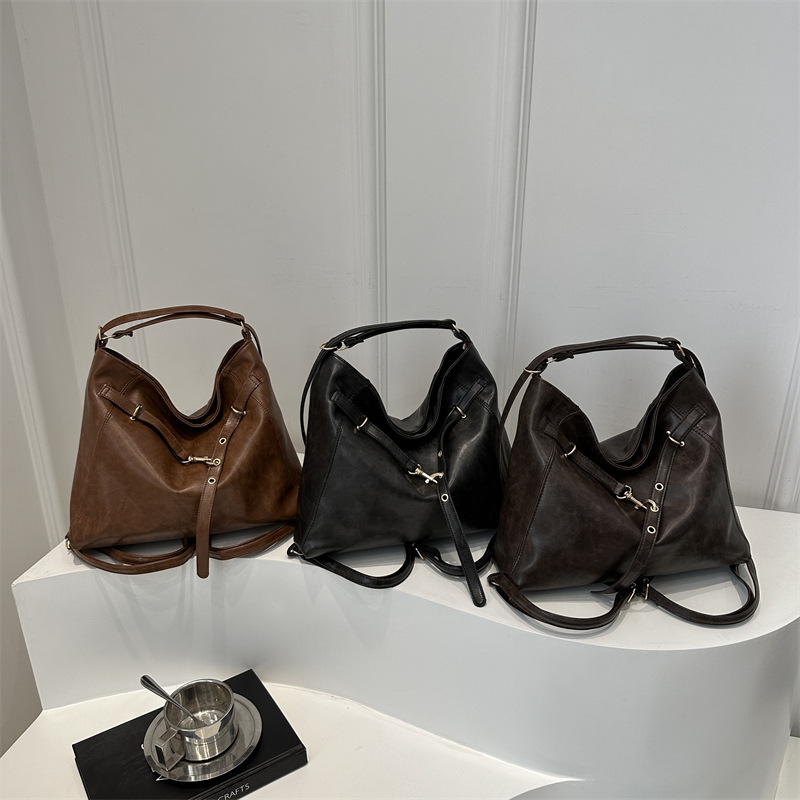 Pazy viento suave de piel de color sólido bolso para mujeres 2024 nuevo estilo de estilo francés textura de viaje literario para salir bolso de hombro debajo de las axilas