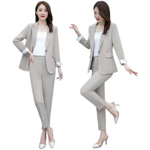 包邮西装套装女2021新款春秋韩版时尚小西服修身外套气质休闲两件