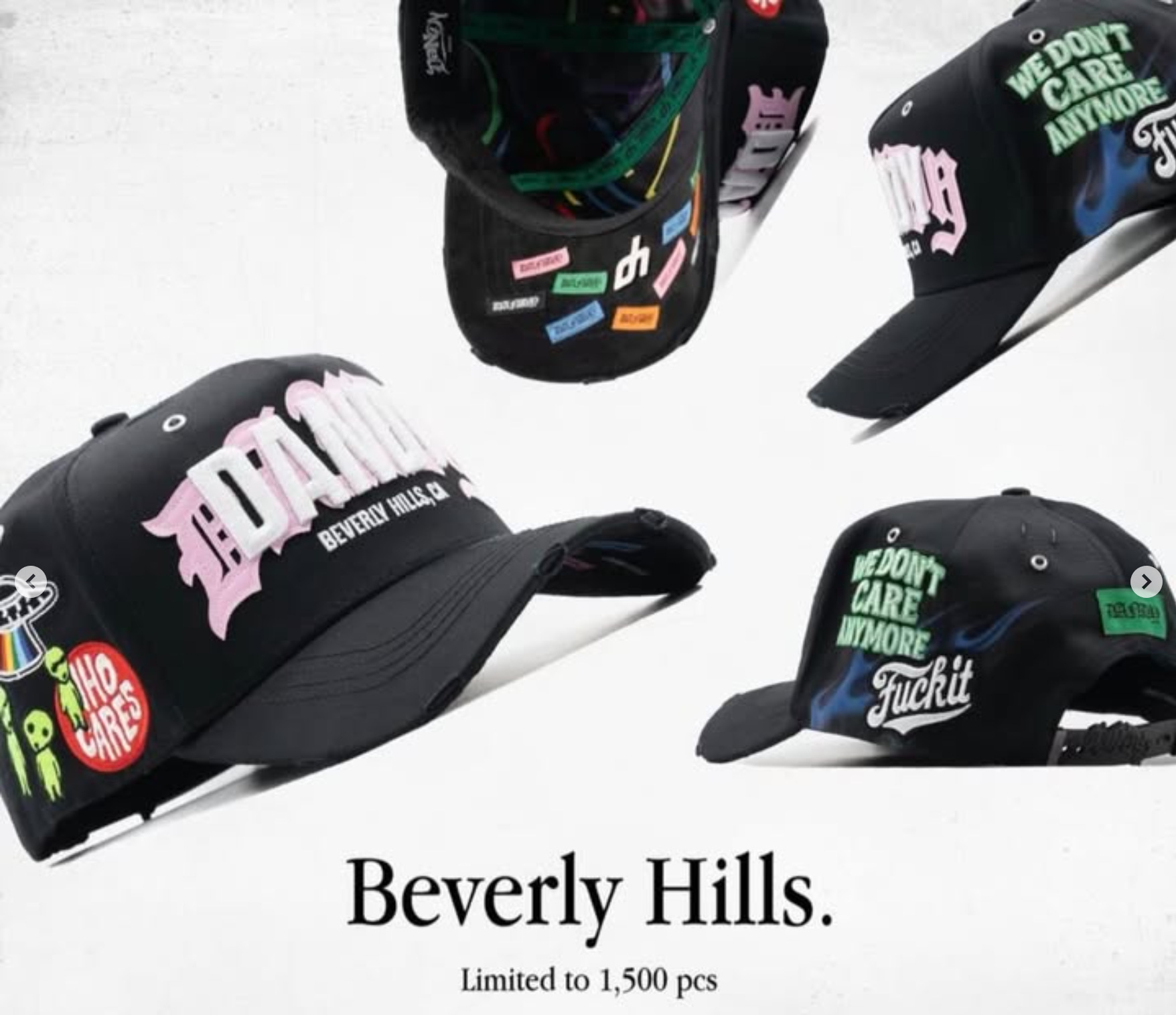 Nuevo Meike Duo Dandy bordado ajustable gorra de boca de pato borde curvo gorra de béisbol con diamantes barba tío