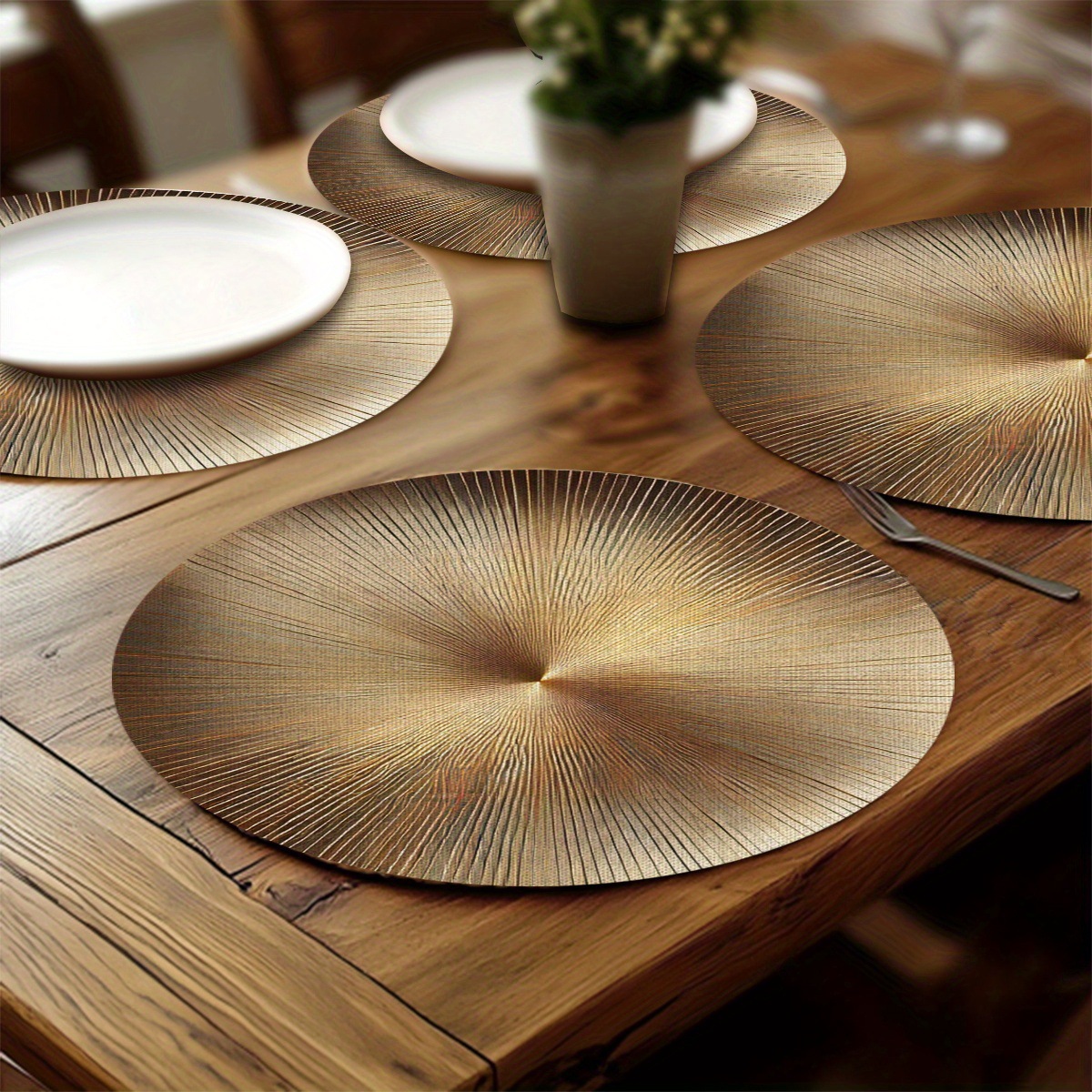 temu Hot Sale Diamante Impresión 2D Cojín de mesa redondo estilo bohemio cojín de lino para diseñar