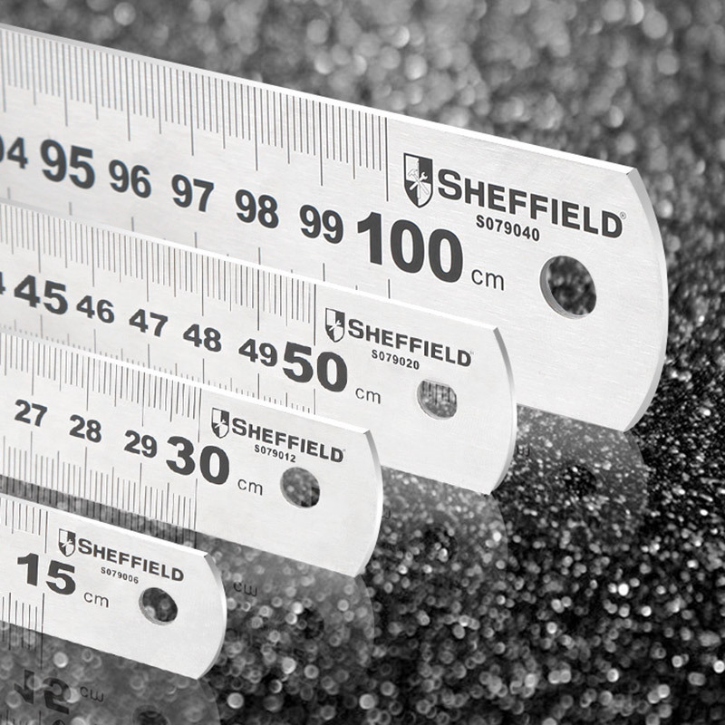 Steel Shield Thickeneded Stainless Steel Ruler 15 30CM Iron Ruler 1m Steel Ruler Measurement Marking Ruler 50CM Ruler