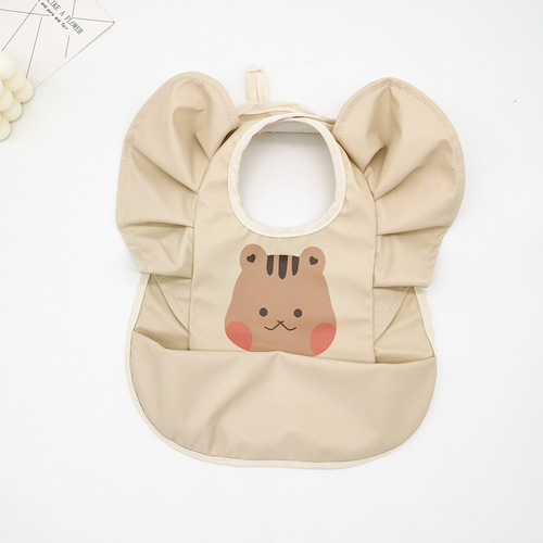 Exported to Denmark children's rice bag baby eating bib baby food supplement rice bag waterproof and anti-dirty pu bib blouse