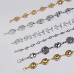 腰鏈女款高級感腰鏈女復古腰帶百搭水鑽腰鏈蝴蝶花朵女腰鏈