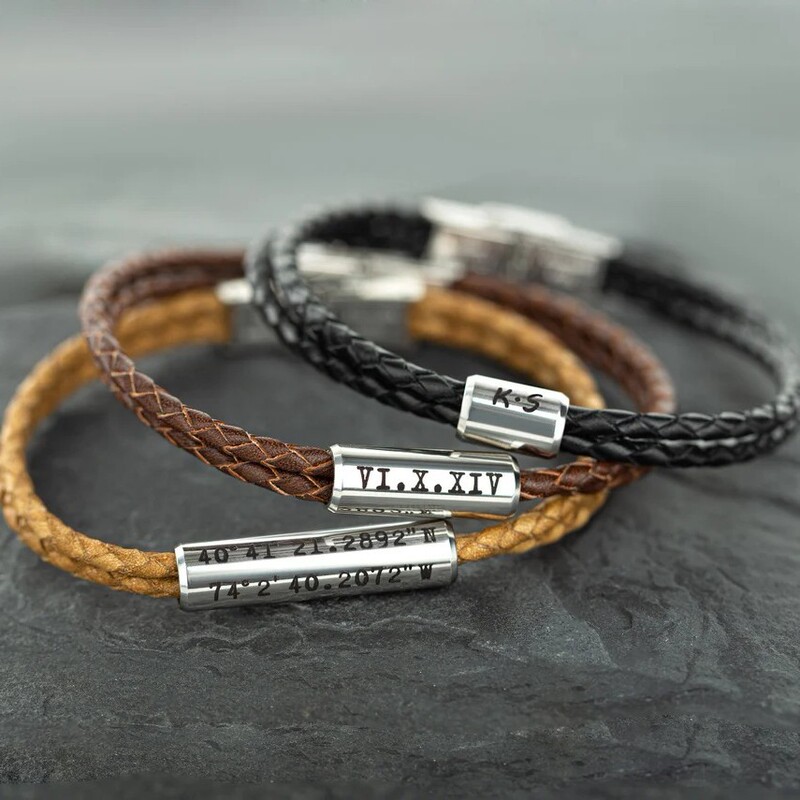 Cross-Border Etsy Woven Leather Bracelet for Men and Women, Couple Style, Personalized Versatile Letter Love Home Bracelet, H Brand Leather Cord Cross-Border Etsy Woven Leather Bracelet for Men and Women, Couple Style, Personalized Versatile Letter Love Home Bracelet, H Brand Leather Cord