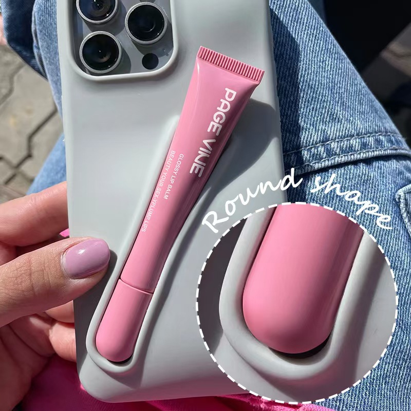 Transfronterizo PAGE VINE caja de teléfono esmalte labial cabeza redonda polipéptido lipstick lubricante líquido hidratante miel labial comercio exterior