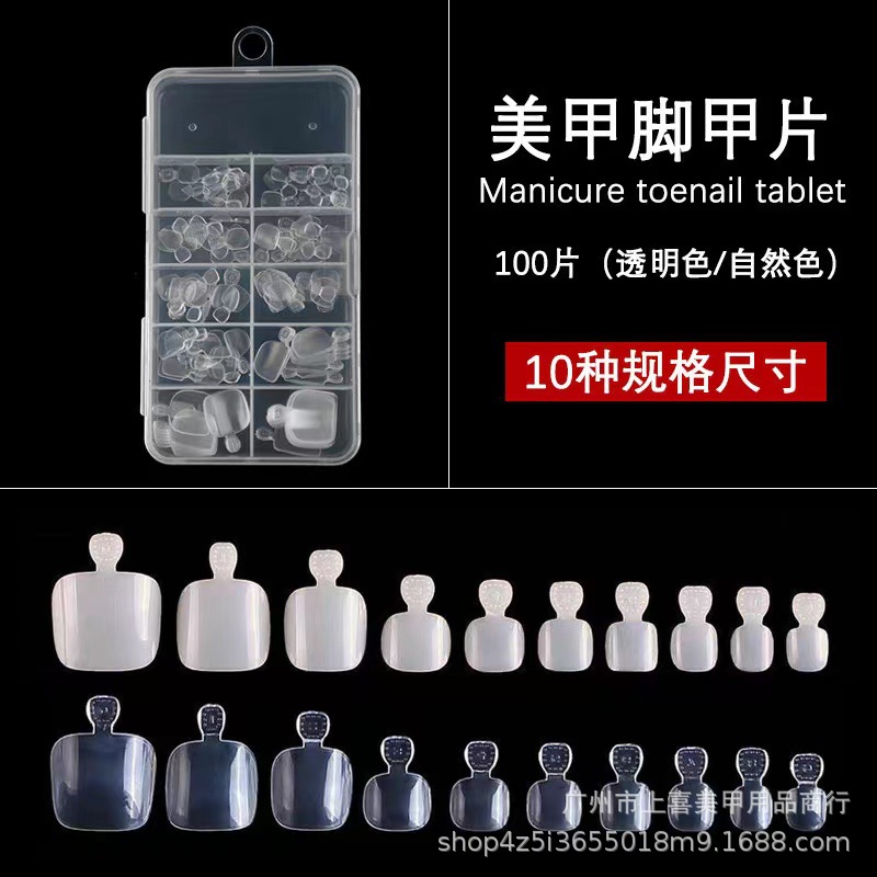 transparent fake nails for manicure for toes