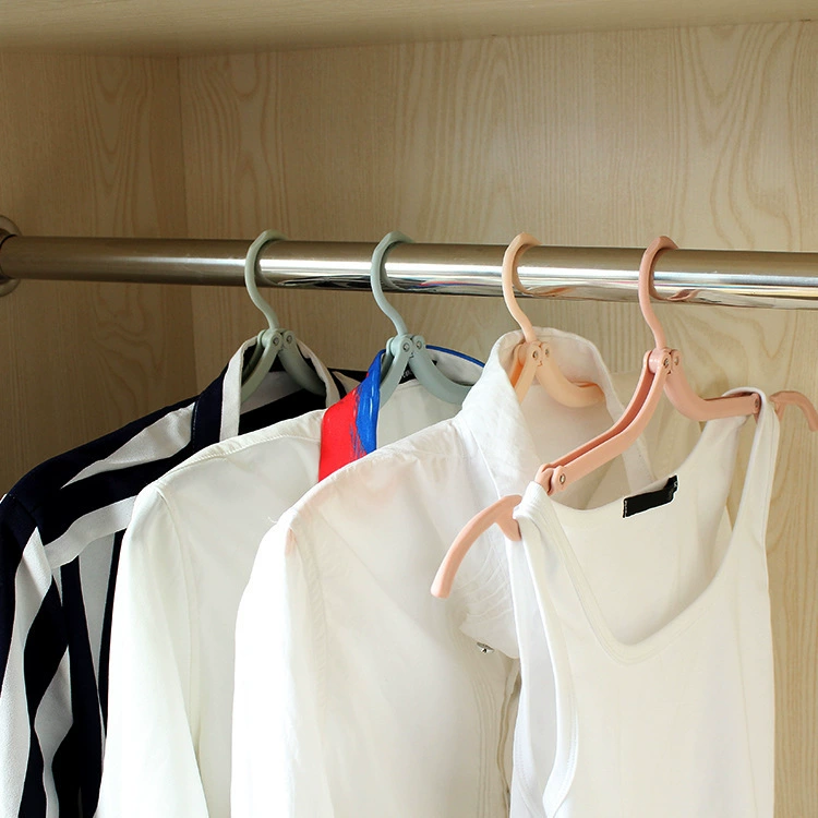 Handheld plastic universal hanger for traveling, non-slip simple drying rack