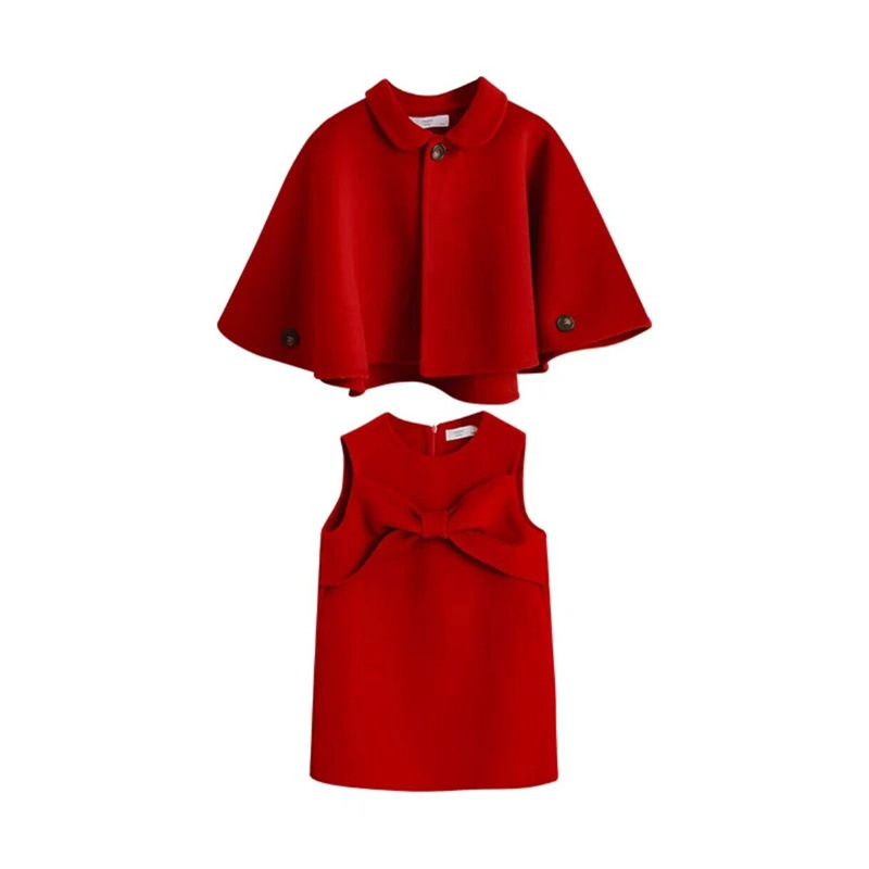 Ropa de niños Qianqi nuevo estilo de niñas arco de arco de arco vestido de vestido infantil vestido de cumpleaños