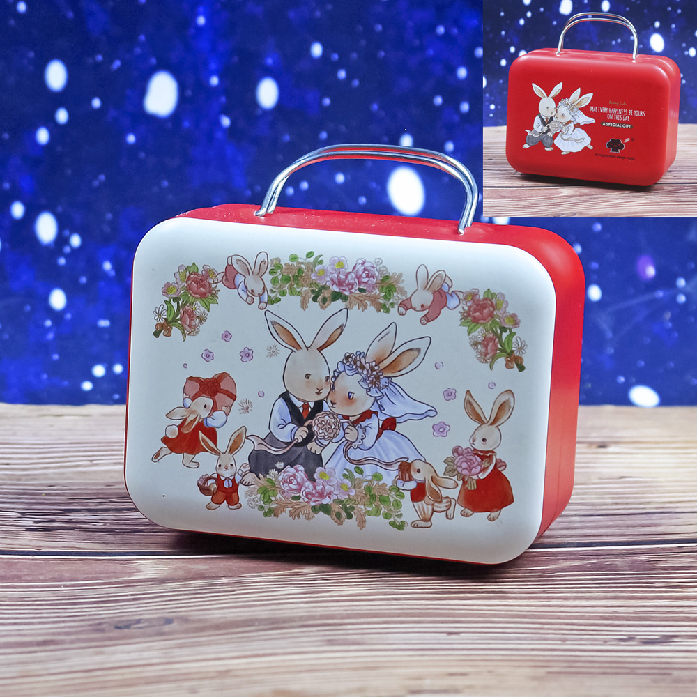 Retro maleta mini maleta caja de hierro caja de dulces monedero caja de monedas de regalo creativo caja de metal caja de embalaje