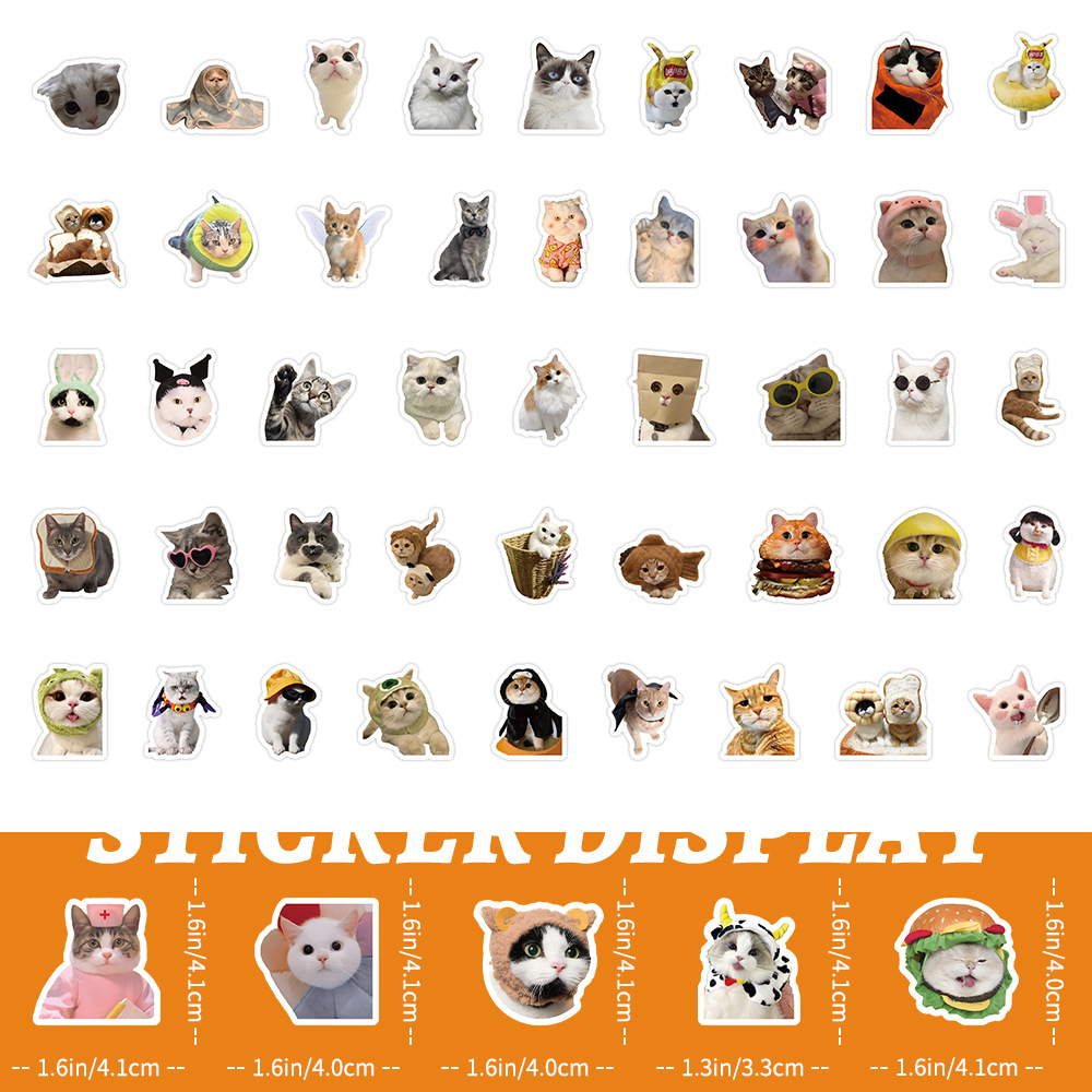1 Set Dog Cat Learning PVC Self-adhesive Cute Stickers display picture 8