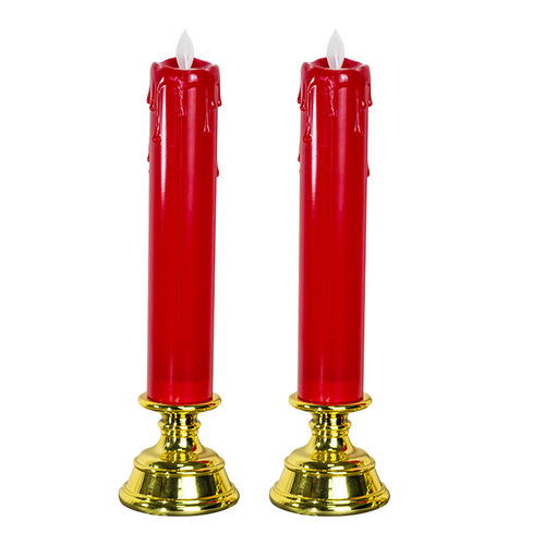 Simulation electronic candle led candle light atmosphere layout candle light smokeless decorative light long pole swing candle