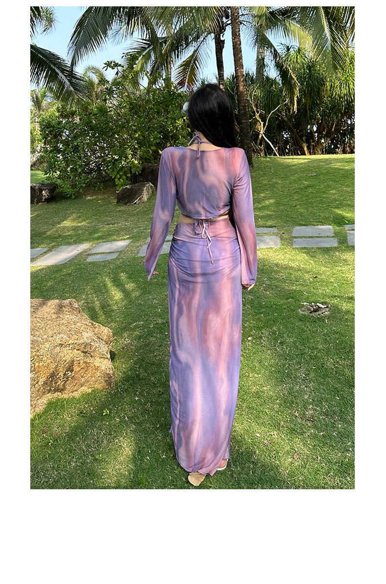 GraceChic GraceChic Sexy High-End Bikini Four-Piece Set Dress European And American Long Sleeve Slimming Beach Vacation Two-Piece Swimsuit_voghion.com