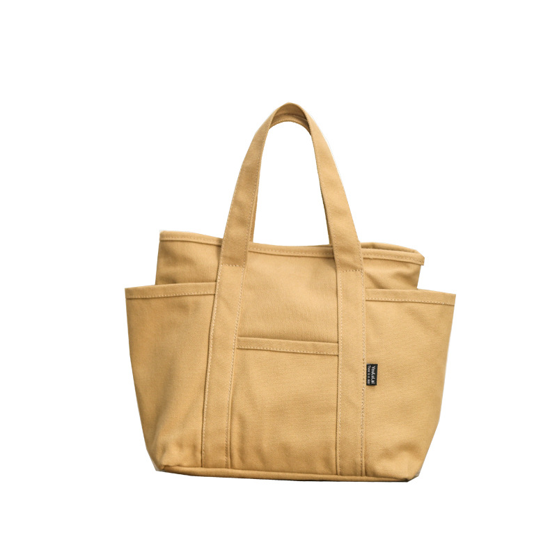 2023 lonchera bolsa de lona bolsa de asas japonesa y coreana para mujer bolsa de tela portátil de moda para mujer bolsa de tela bolsa de mujer de gran capacidad