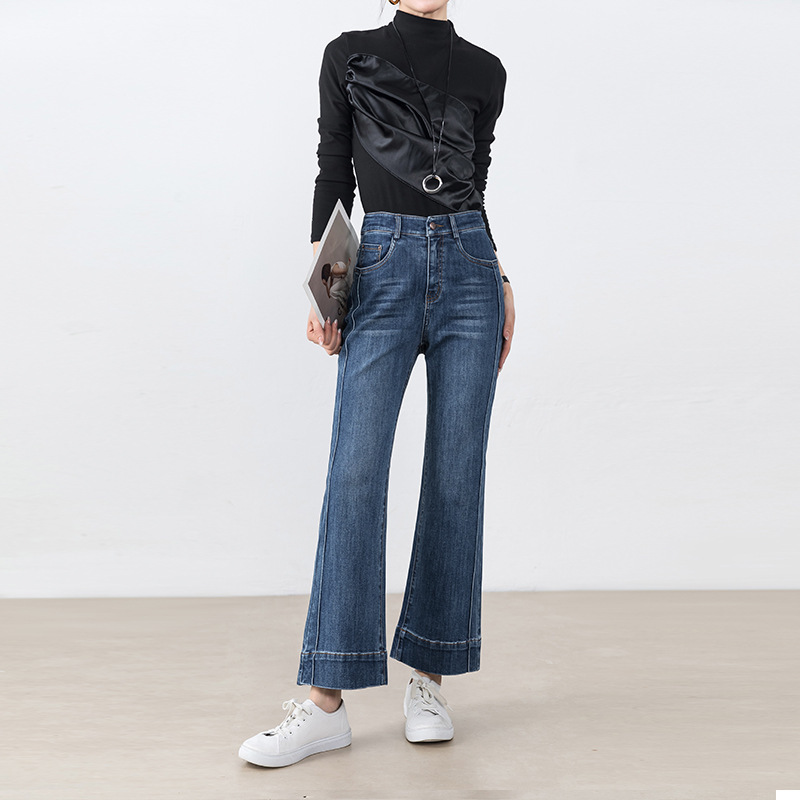 Special Clearance Sale, Sold Out, No Restock. High-Waisted Flared Jeans for Women, Stretchy and Versatile, Petite Size, Cropped Straight-Leg Flared Pants