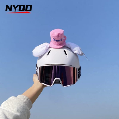 Helmet Decorations, Full-Face and Motosiklet dəbilqələri - pink-hat-cinnamon-dog-ears-helmet-not-included