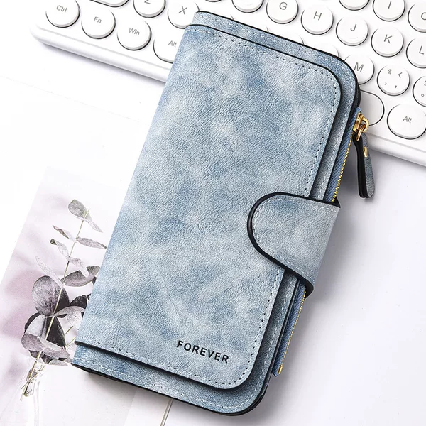 2025 New Cross-Border Fashion Large-Capacity Wallet Women's Long Women's Pu Leather Wallet Hidden Buckle Retro Leather Clutch Bag