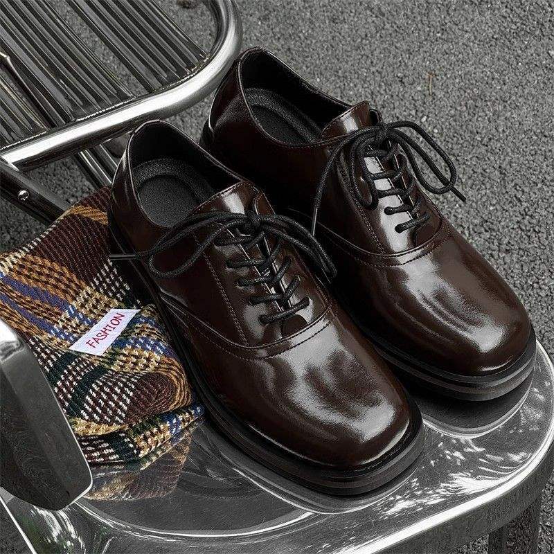 ShoeVault, scarpe da uomo eleganti, in stile giapponese, con suola spessa e punta quadrata, per pendolari, affari, sposo, casual, versatili e alla moda_voghion.com